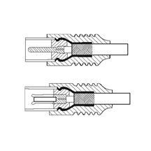 goobay Kabel anténní TV, 135dB, 4x stíněný, zlacený, IEC169-2, M-F, 2m, + redukce M-M, černý