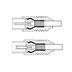 goobay Kabel anténní TV, 135dB, 4x stíněný, zlacený, IEC169-2, M-F, 10m, + redukce M-M, černý