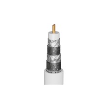 goobay Kabel anténní TV, 135dB, 4x stíněný, IEC169-2, M-F (lomené, zlacené), 5m, + redukce M-M, černý