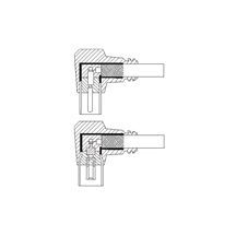 goobay Kabel anténní TV, 135dB, 4x stíněný, IEC169-2, M-F (lomené, zlacené), 5m, + redukce M-M, černý