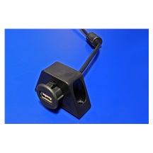 goobay USB 2.0 kabel prodlužovací A-A, M-F, 0,6m s držákem, černý