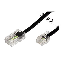 goobay Kabel telefonní RJ45 - RJ11, černý, 10m