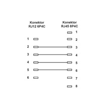 goobay Kabel telefonní RJ45 - RJ11, černý, 10m