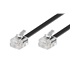 goobay Kabel telefonní s konektory RJ11, 6/4, černý, 15m