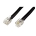goobay Kabel telefonní s konektory RJ12, 6/6, černý, 15m