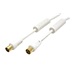 goobay Kabel anténní TV s ferity, 80dB, 2x stíněný, IEC169-2, M-F, 10m, bílý