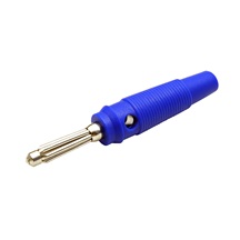 goobay Konektor "banánek" 4mm, izolace PVC, modrý