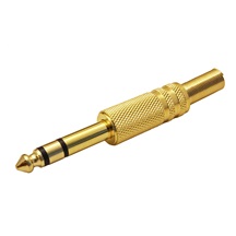 goobay Konektor stereo jack 6,3 M, zlacený