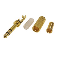 goobay Konektor stereo jack 6,3 M, zlacený