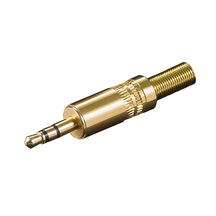 goobay Konektor stereo jack 3,5(M) na kabel, zlacený