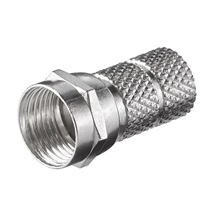 goobay F konektor pro kabel 6,5mm, šroubovací, zinek