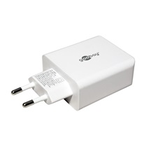goobay Napájecí adaptér síťový (230V) - 4x USB, 30W, bílý