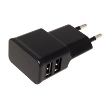goobay Napájecí adaptér síťový (230V) - 2x USB, 2,4A, černý