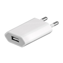 goobay Napájecí adaptér síťový (230V) - 1x USB, 1A, plochý, bílý