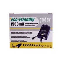 goobay Univerzální napájecí adaptér 3-12V/1,5A, černý
