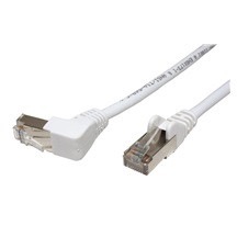 goobay FTP patchkabel kat. 5e, 1 lomený konektor (90°), 5m, bílý