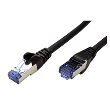 goobay S/FTP patchkabel kat. 6a, LSOH, 30m, černý