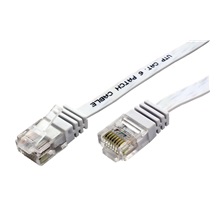 goobay UTP patchkabel kat. 6, plochý, 7m, bílý