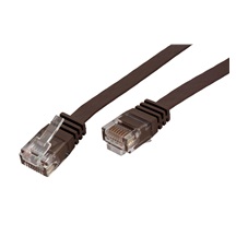 goobay UTP patchkabel kat. 6, plochý, 7m, hnědý