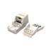goobay Keystone konektor RJ45 kat. 6, bílý, nestíněný, 180°, montáž bez nástrojů
