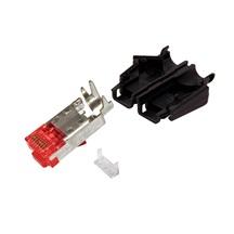 HiRose Konektor RJ45 kat. 6 stíněný, na lanko, TM21, černá krytka, 50ks