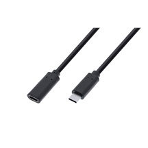 InLine USB 10Gbps (3.2 gen 2) kabel prodlužovací USB C(M) - USB C(F), 0,5m, černý