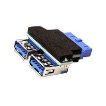 InLine USB 3.0 redukce na základní desku, 20pin - 2x USB3.0 A(F)
