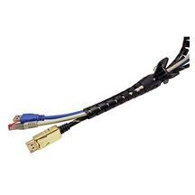 InLine Kabelový organizér, průměr 20mm, se zaváděcím nástrojem, 10m, černý