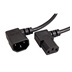 InLine Kabel síťový prodlužovací, IEC320 C14 90° - C13 90°, 3m, černý