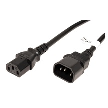 InLine Kabel síťový prodlužovací, IEC320 C14 - C13,  7m, černý