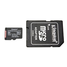 KINGSTON Paměťová karta microSDHC, 32GB, class10 UHS-I, Canvas Select Plus + adaptér na SD kartu