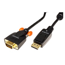 Lindy Kabel DisplayPort - VGA, DP(M) -> MD15HD, 0,5m, černý