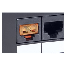 Lindy Záslepka RJ45, 10ks + klíč, oranžová