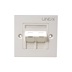 Lindy Zásuvka UTP kat. 5e pod omítku, pro 2 konektory, bílá