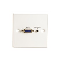 Lindy Čelo zásuvky  VGA + jack3,5mm, šroubovací svorkovnice, plast, bílé