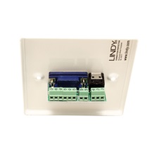 Lindy Čelo zásuvky  VGA + jack3,5mm, šroubovací svorkovnice, plast, bílé