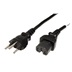 Dinic Kabel síťový Švýcarsko, SEV1011 T12 (typ J) - IEC320 C15, 1,8m, černý