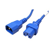 Ostatní Kabel síťový prodlužovací, IEC320 C14 - C15, 1,5m, modrý