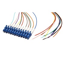 Ostatní Sada 12 barevných pigtailů LC/PC, singlemode, G652D, 1m, Easy Strip