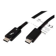 ROLINE Thunderbolt 3 kabel, USB C(M) - USB C(M), 40Gb/s, PD 100W, černý, 0,5 m