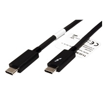 ROLINE Thunderbolt 3 Kabel, USB C(M) - USB C(M), 20Gb/s, PD 100W, černý, 1m