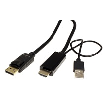 ROLINE HDMI -> DisplayPort kabel, HDMI A(M) -> DP(M), 4K@60Hz, 3m