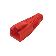 ROLINE Krytka konektoru RJ45 na kulatý kabel  5,5 - 8,5mm, s ochranou západky, 10ks, červená