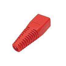 ROLINE Krytka konektoru RJ45 na kulatý kabel  5,5 - 8,5mm, s ochranou západky, 10ks, červená