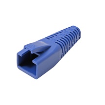 ROLINE Krytka konektoru RJ45 na kulatý kabel  5,5 - 8,5mm, s ochranou západky, 10ks, modrá
