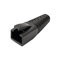 ROLINE Krytka konektoru RJ45 na kulatý kabel  5,5 - 8,5mm, s ochranou západky, 10ks, černá