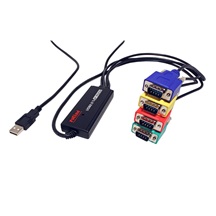 ROLINE Adaptér USB2.0 -> 4x sériový port RS232(MD9), 1,5m