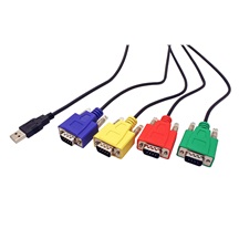 ROLINE Adaptér USB2.0 -> 4x sériový port RS232(MD9), 1,5m