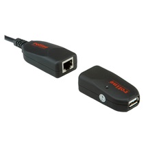 ROLINE Prodlužovací adaptér USB 2.0 přes TP (RJ45), se zdrojem