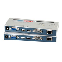 ROLINE Smart prodlužovací adaptér konzole (VGA, USB Klávesnice, USB myš) + přepínač 1:2/2:1, přes TP